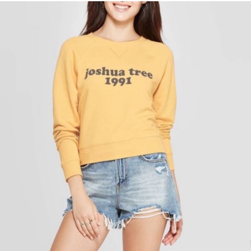 Grayson Threads Yellow Joshua Tree 1991 Crewneck Sweatshirt